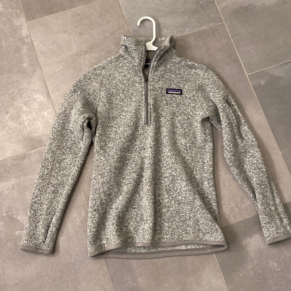 fuzzy half zip patagonia jacket